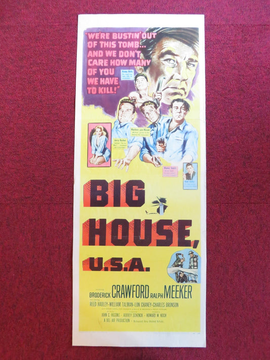 BIG HOUSE, U.S.A. US INSERT (14"x 36") POSTER B. CRAWFORD RALPH MEEKER 1955 Rendezvous Cinema Movie posters
