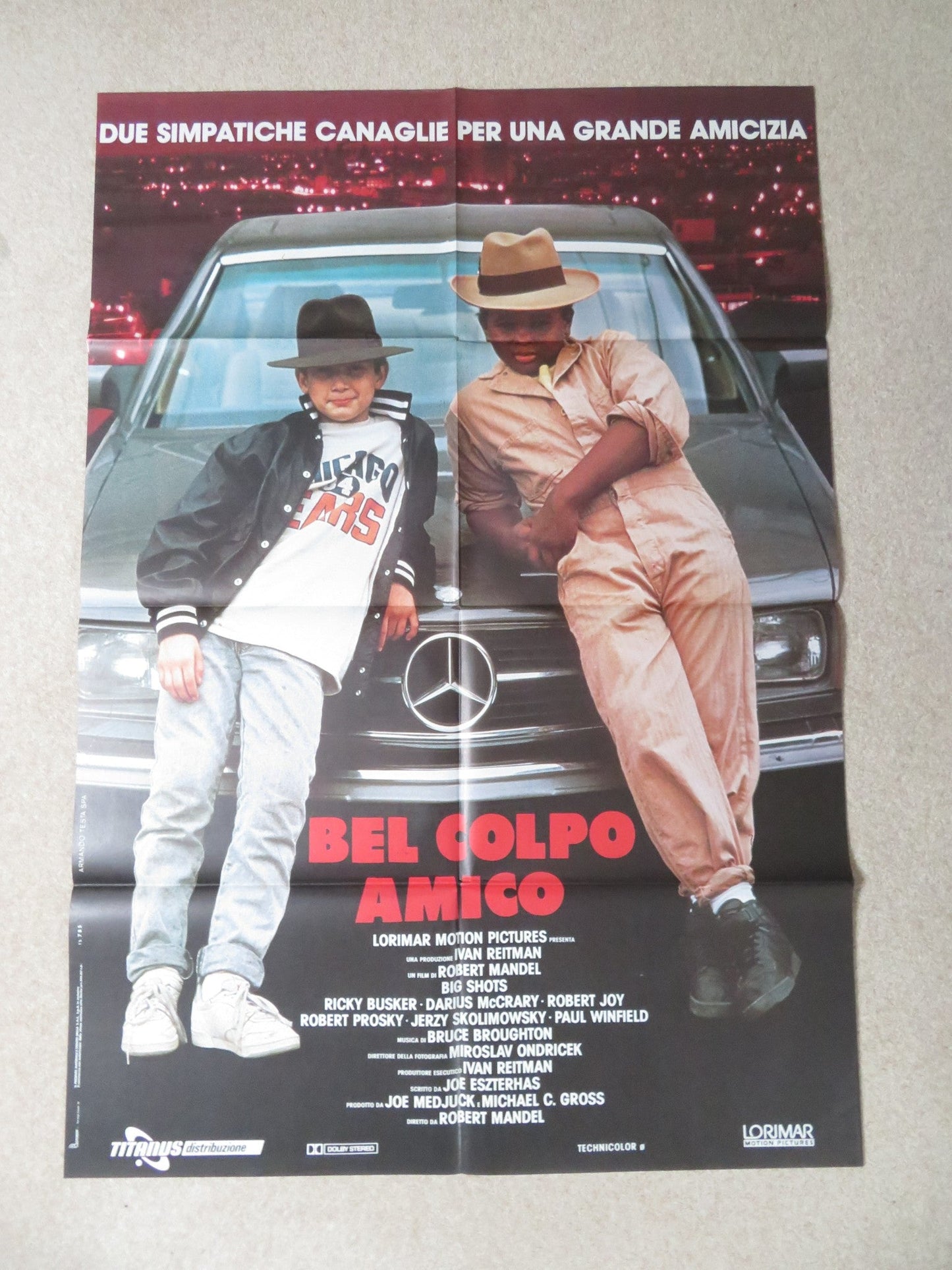 BIG SHOTS ITALIAN 2 FOGLIO POSTER RICKY BUSKER DARIUS MCCRARY 1987 Rendezvous Cinema Movie posters