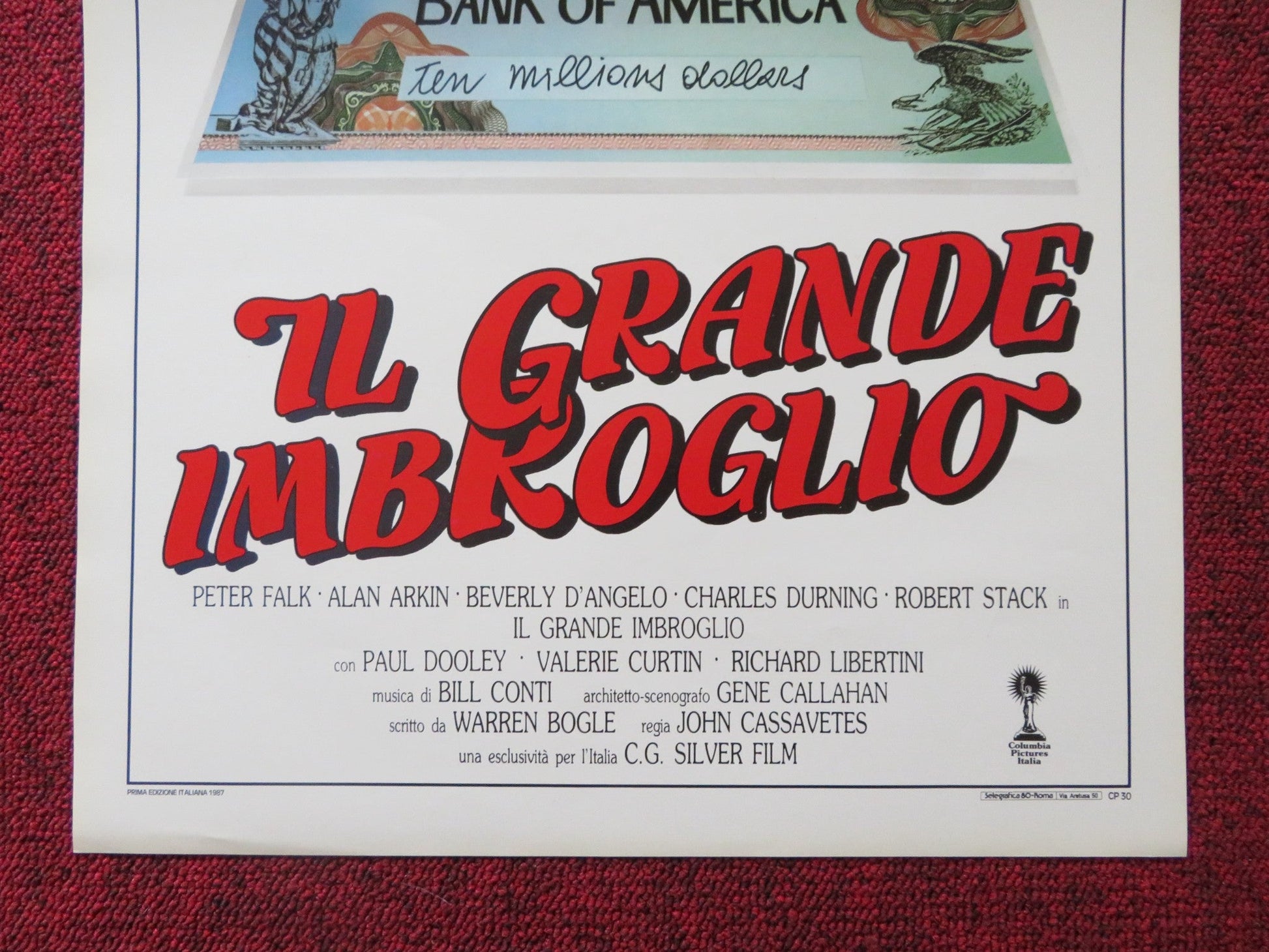 BIG TROUBLE ITALIAN LOCANDINA POSTER PETER FALK ALAN ARKIN 1986 Rendezvous Cinema Movie posters