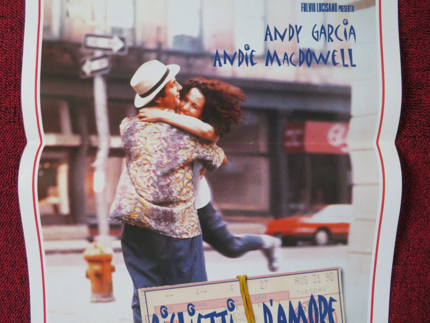 BIGLIETTI D'AMORE ITALIAN LOCANDINA POSTER ANDY GARCIA ANDIE MACDOWELL 1998 Rendezvous Cinema Movie posters