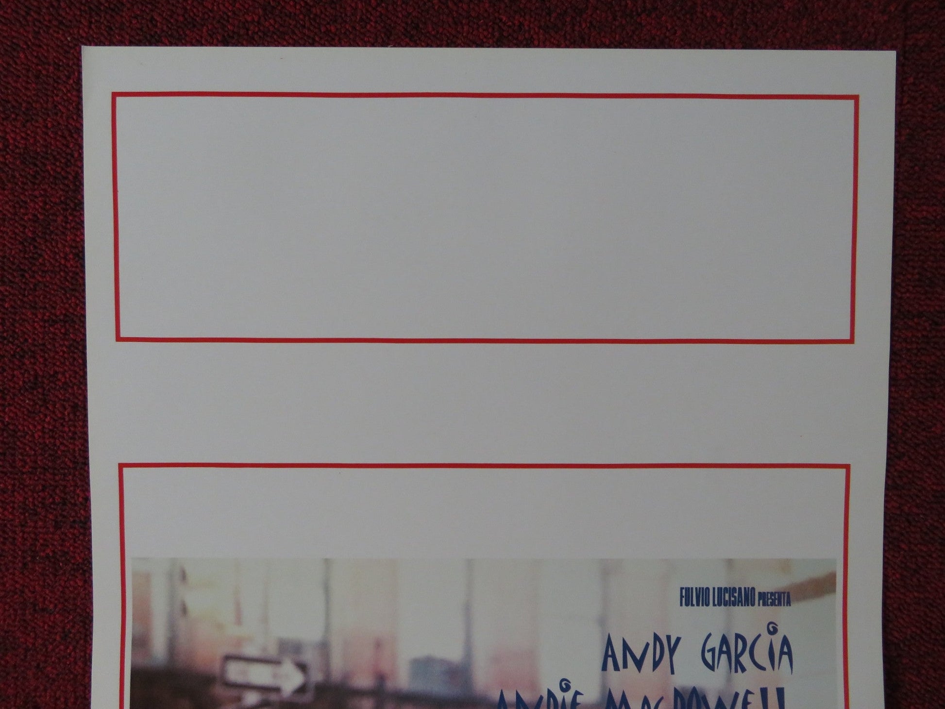 BIGLIETTI D'AMORE ITALIAN LOCANDINA POSTER ANDY GARCIA ANDIE MACDOWELL 1998 Rendezvous Cinema Movie posters