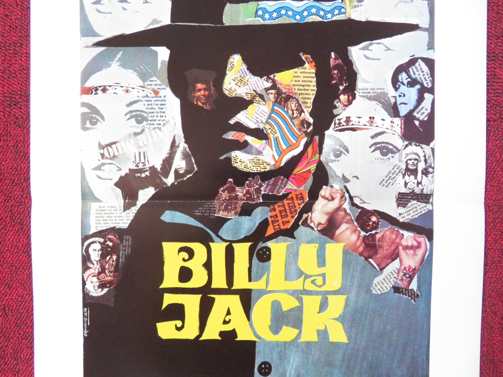 BILLY JACK ITALIAN LOCANDINA POSTER TOM LAUGHLIN DELORES TAYLOR 1971 Rendezvous Cinema Movie posters