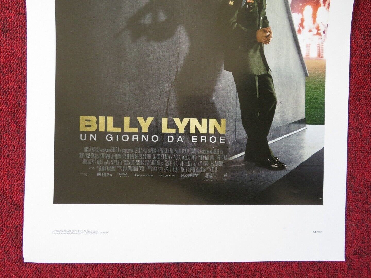 BILLY LYNN'S LONG HALFTIME WALK ITALIAN LOCANDINA (27.5"x13") POSTER 2016 Movie posters