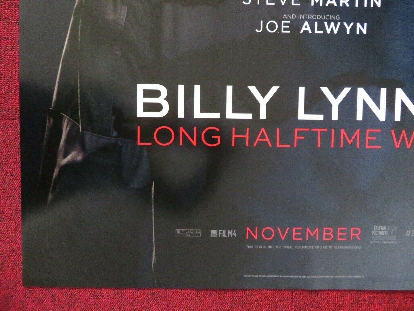 BILLY LYNN'S LONG HALFTIME WALK US ONE SHEET ROLLED POSTER ANG LEE 2016 Movie posters