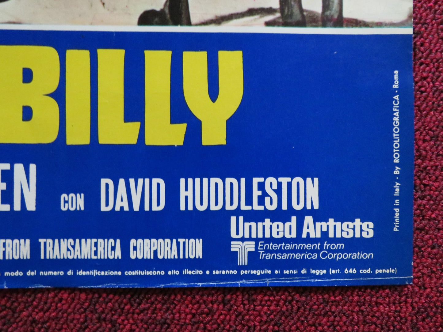 BILLY TWO HATS - A ITALIAN FOTOBUSTA POSTER GREGORY PECK DESI ARNAZ JR 1974 Rendezvous Cinema Movie posters