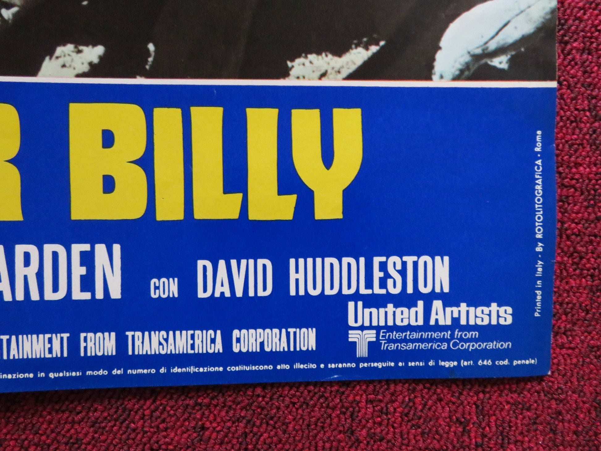 BILLY TWO HATS - E ITALIAN FOTOBUSTA POSTER GREGORY PECK DESI ARNAZ JR 1974 Rendezvous Cinema Movie posters