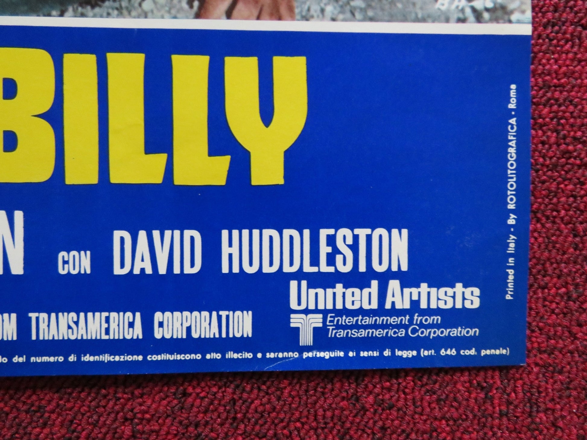 BILLY TWO HATS - F ITALIAN FOTOBUSTA POSTER GREGORY PECK DESI ARNAZ JR 1974 Rendezvous Cinema Movie posters