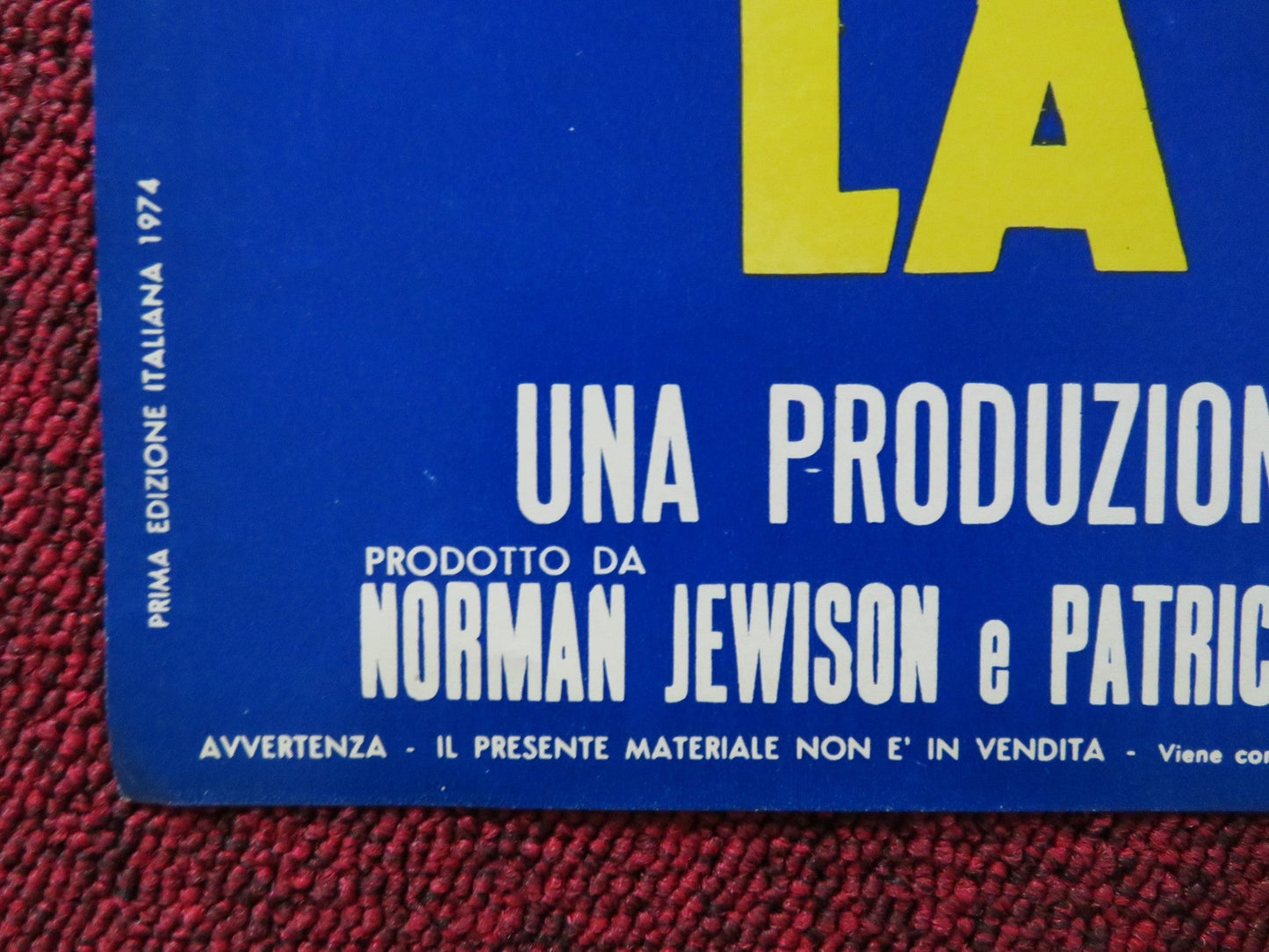 BILLY TWO HATS - F ITALIAN FOTOBUSTA POSTER GREGORY PECK DESI ARNAZ JR 1974 Rendezvous Cinema Movie posters