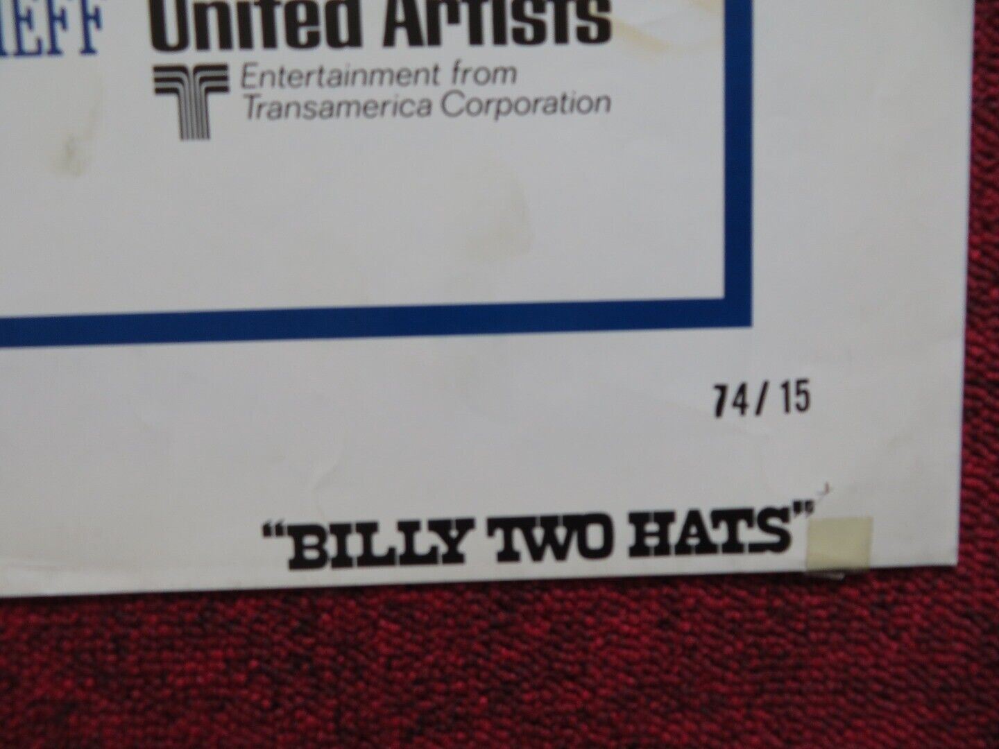 BILLY TWO HATS FOLDED US ONE SHEET POSTER GREGORY PECK DESI ARNAZ JR. 1974 Movie posters