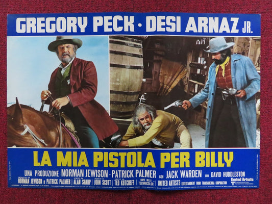 BILLY TWO HATS - G ITALIAN FOTOBUSTA POSTER GREGORY PECK DESI ARNAZ JR 1974 Rendezvous Cinema Movie posters