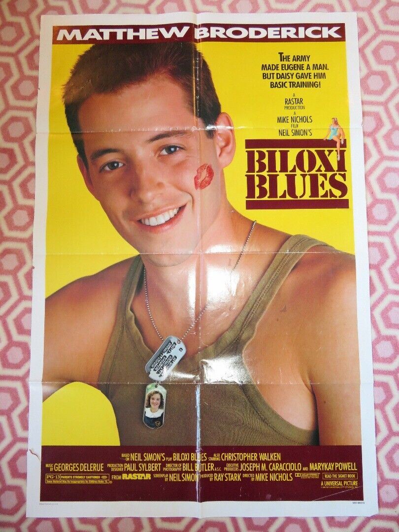 BILOXI BLUES FOLDED US ONE SHEET POSTER MATTHEW BRODERICK NIEL SIMON 1988 Movie posters