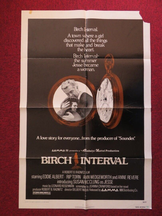 BIRCH INTERVAL FOLDED US ONE SHEET POSTER EDDIE ALBERT RIP TORN 1976 Movie posters