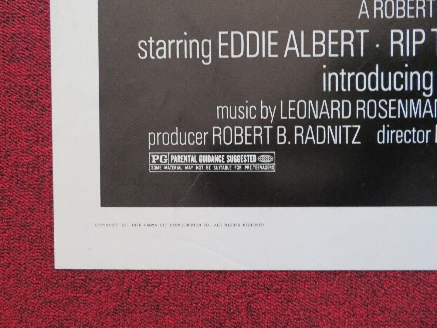 BIRCH INTERVAL FOLDED US ONE SHEET POSTER EDDIE ALBERT RIP TORN 1976 Movie posters