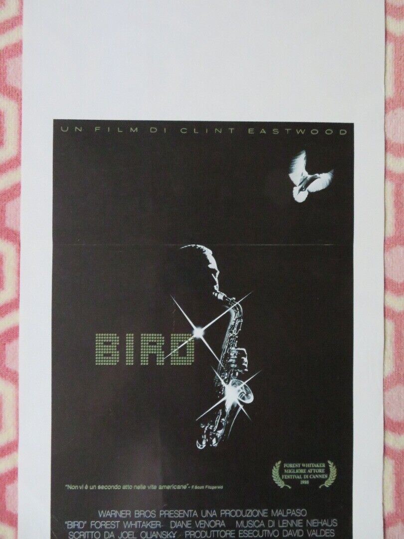 BIRD ITALIAN LOCANDINA (27.5"x13") POSTER CLINT EASTWOOD FOREST WHITAKER 1988 - Rendezvous Cinema