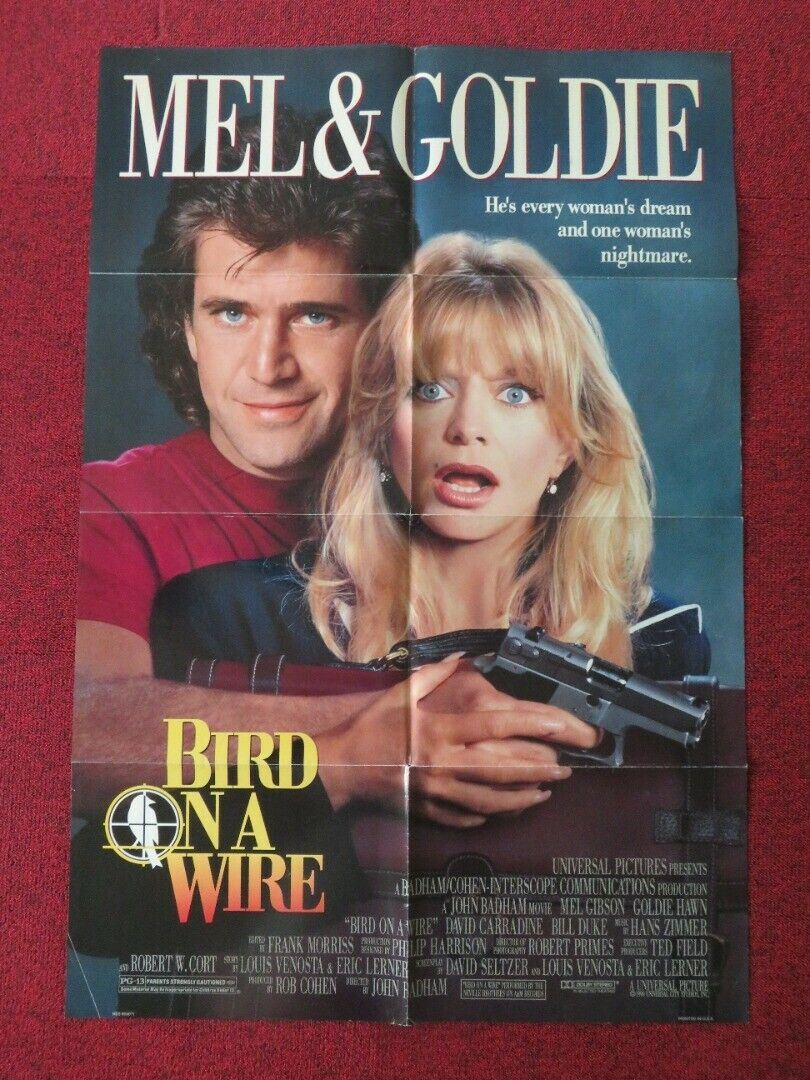 BIRD ON A WIRE FOLDED US ONE SHEET POSTER GIBSON HAWN 1990 Movie posters
