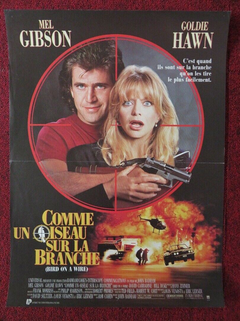 BIRD ON A WIRE FRENCH (15"x 21") POSTER MEL GIBSON GOLDIE HAWN 1990 Movie posters