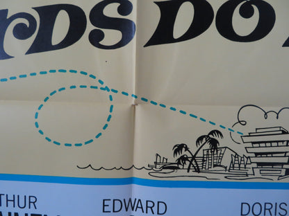 BIRDS DO IT FOLDED US ONE SHEET POSTER SOUPY SALES TAB HUNTER 1966 Rendezvous Cinema Movie posters