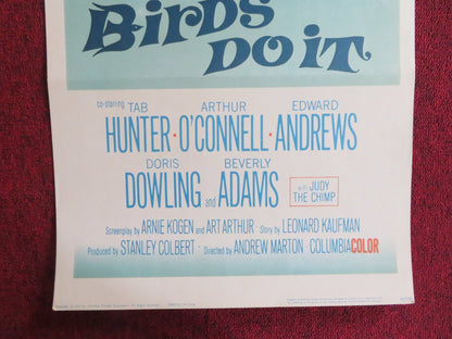 BIRDS DO IT US INSERT (14"x 36") POSTER SOUPY SALES TAB HUNTER 1966 Rendezvous Cinema Movie posters