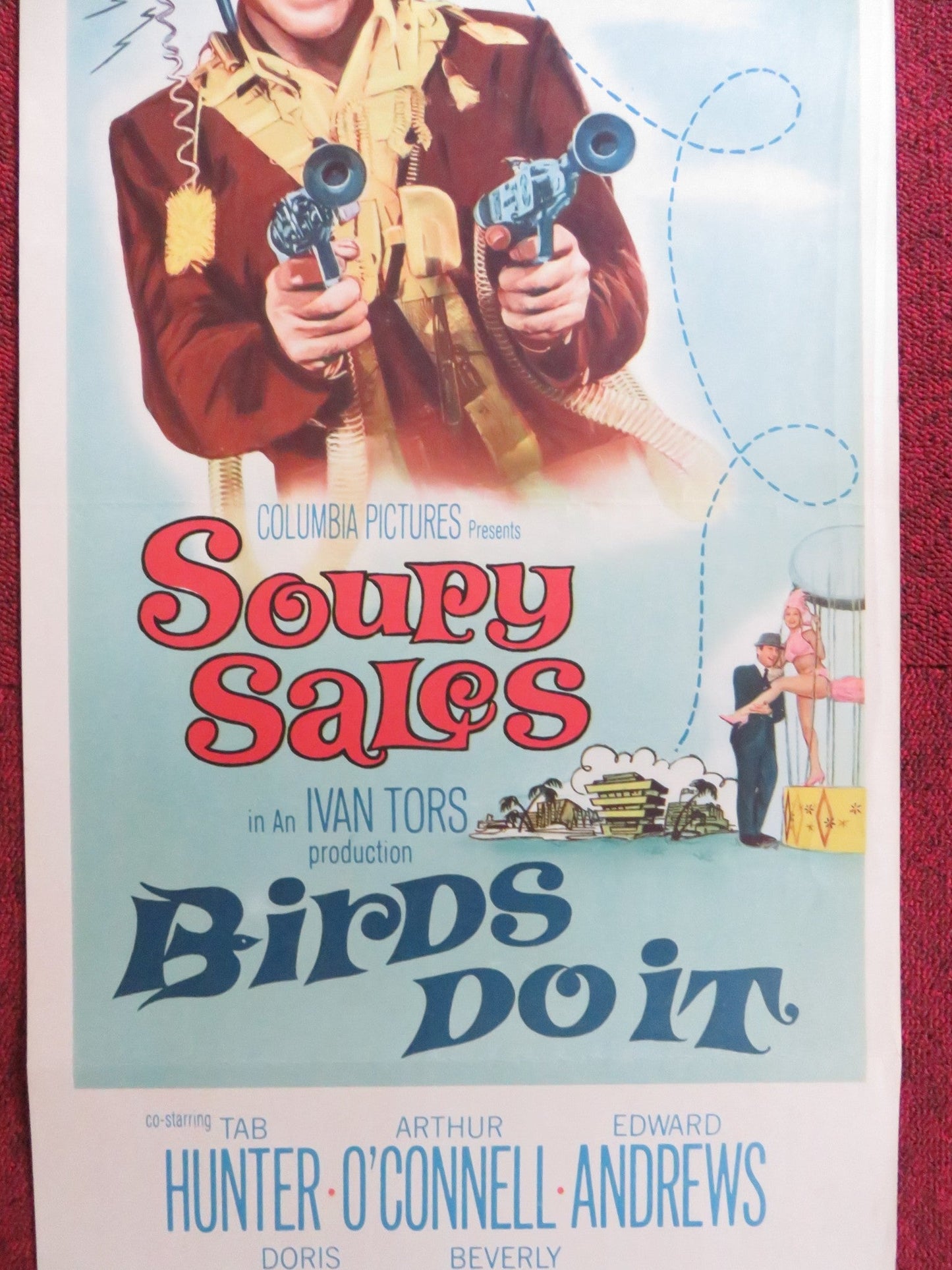 BIRDS DO IT US INSERT (14"x 36") POSTER SOUPY SALES TAB HUNTER 1966 Rendezvous Cinema Movie posters