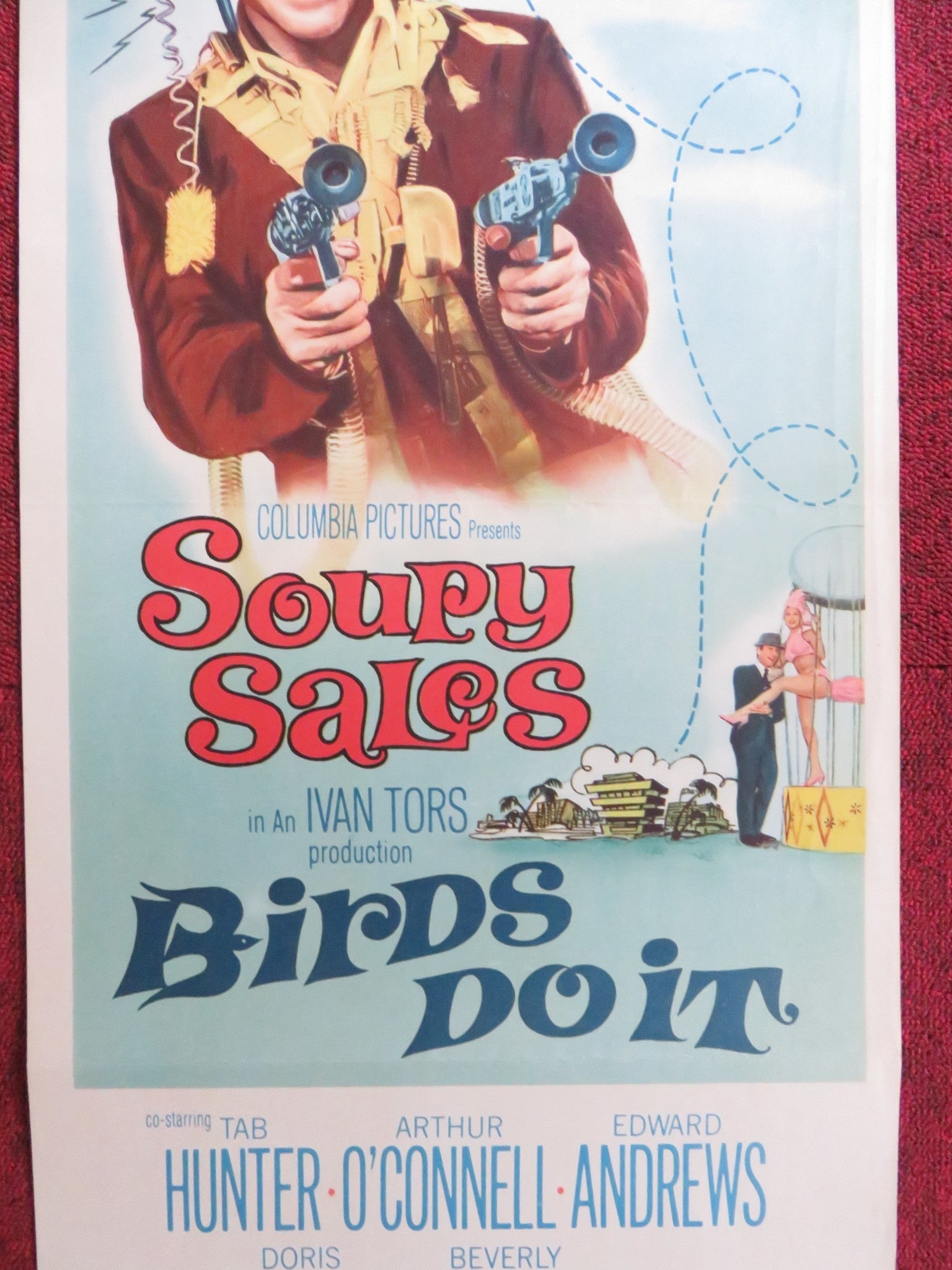 BIRDS DO IT US INSERT (14"x 36") POSTER SOUPY SALES TAB HUNTER 1966 Rendezvous Cinema Movie posters