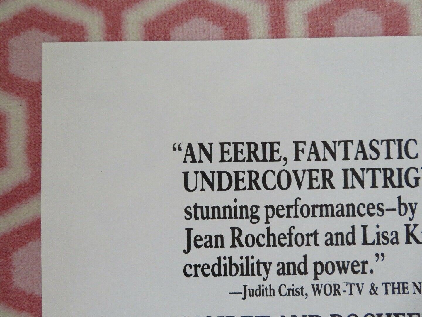 BIRGITT HASS MUST BE FOLDED US ONE SHEET POSTER PHILIPPE NOIRET 1981 Movie posters