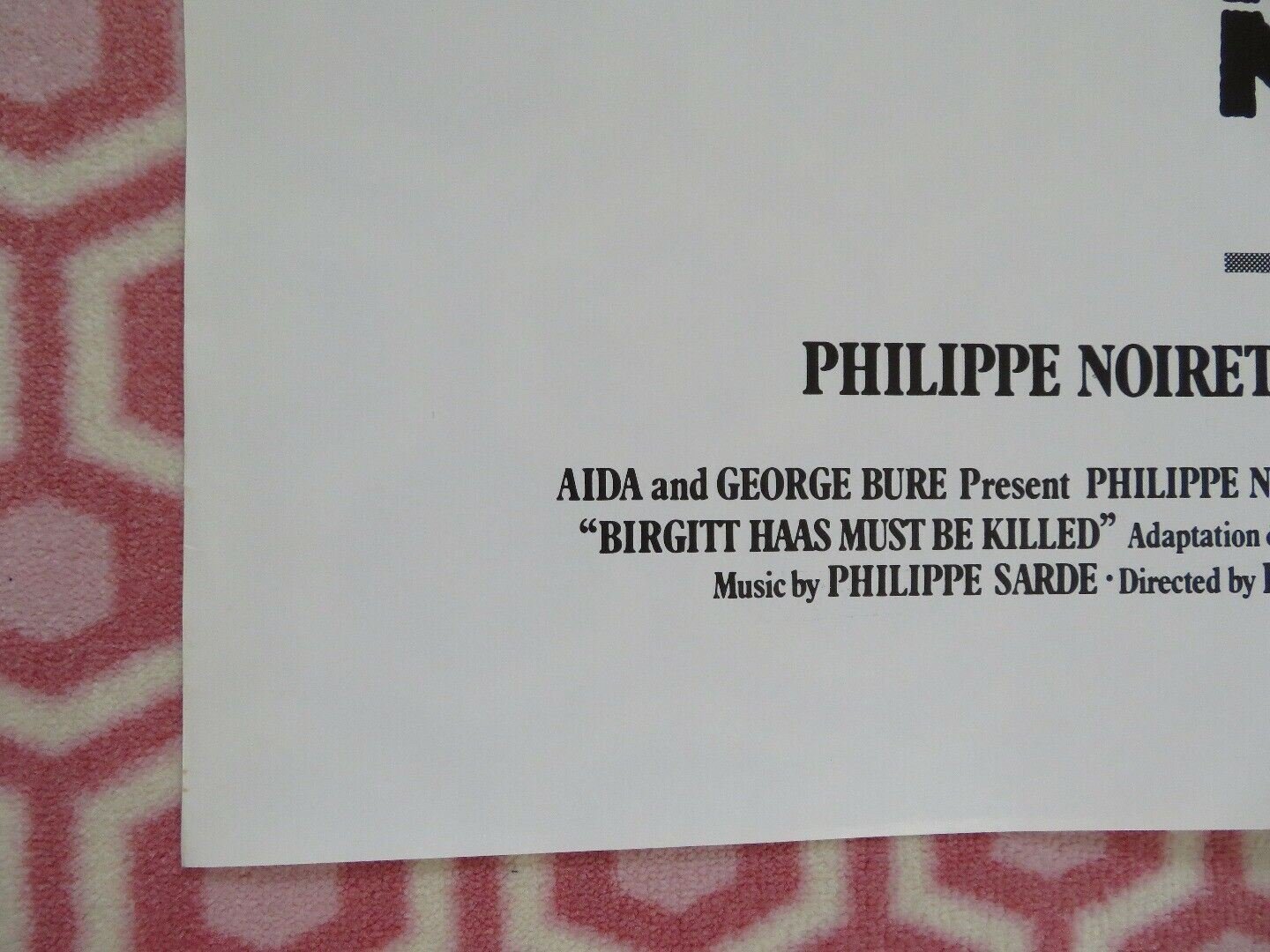 BIRGITT HASS MUST BE FOLDED US ONE SHEET POSTER PHILIPPE NOIRET 1981 Movie posters