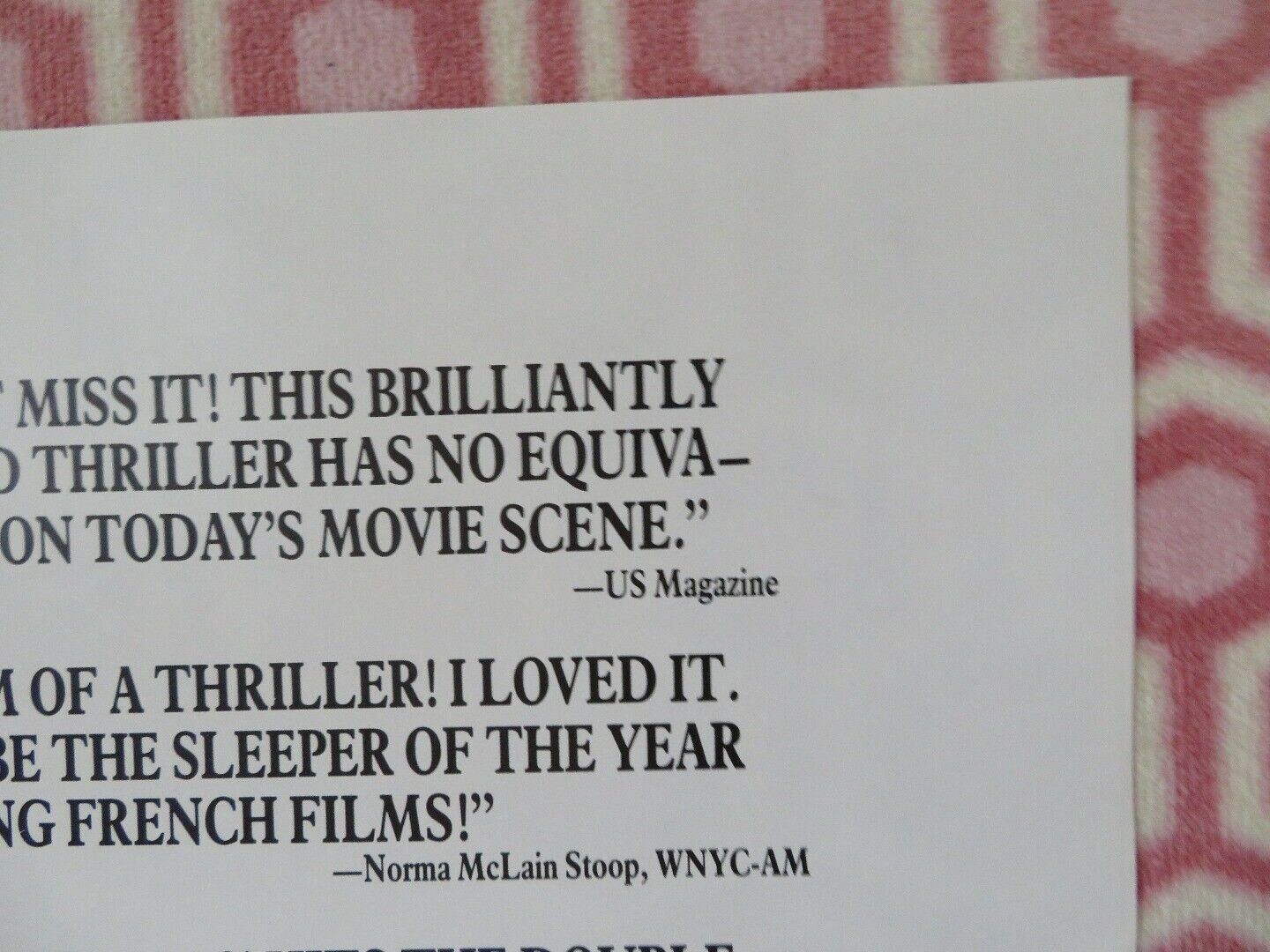 BIRGITT HASS MUST BE FOLDED US ONE SHEET POSTER PHILIPPE NOIRET 1981 Movie posters