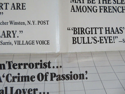 BIRGITT HASS MUST BE FOLDED US ONE SHEET POSTER PHILIPPE NOIRET 1981 Movie posters