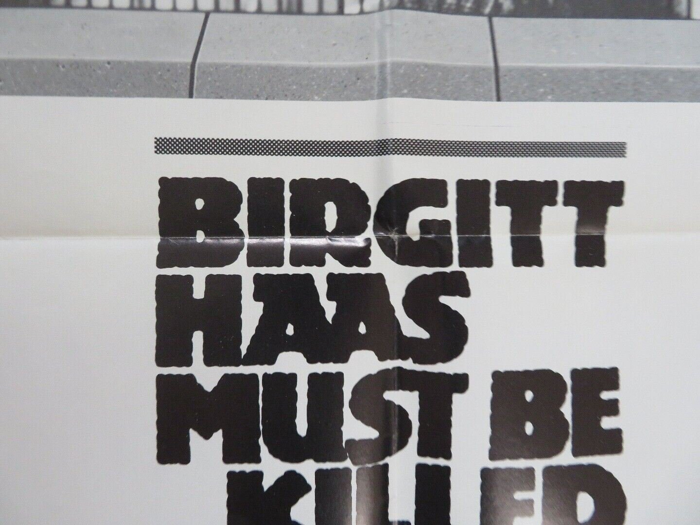 BIRGITT HASS MUST BE FOLDED US ONE SHEET POSTER PHILIPPE NOIRET 1981 Movie posters