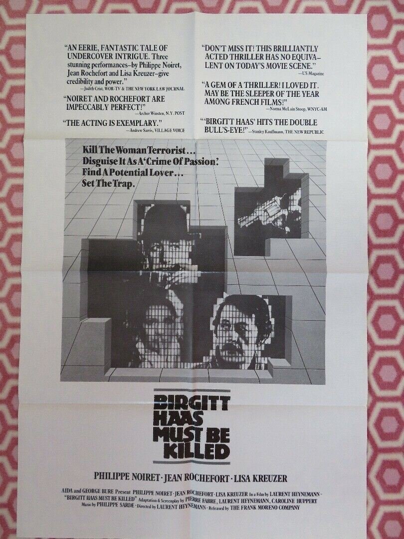 BIRGITT HASS MUST BE KILLED ONE SHEET (27"x 41") POSTER PHILIPPE NOIRET 1981 Movie posters