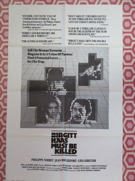 BIRGITT HASS MUST BE KILLED ONE SHEET (27"x 41") POSTER PHILIPPE NOIRET 1981 Movie posters
