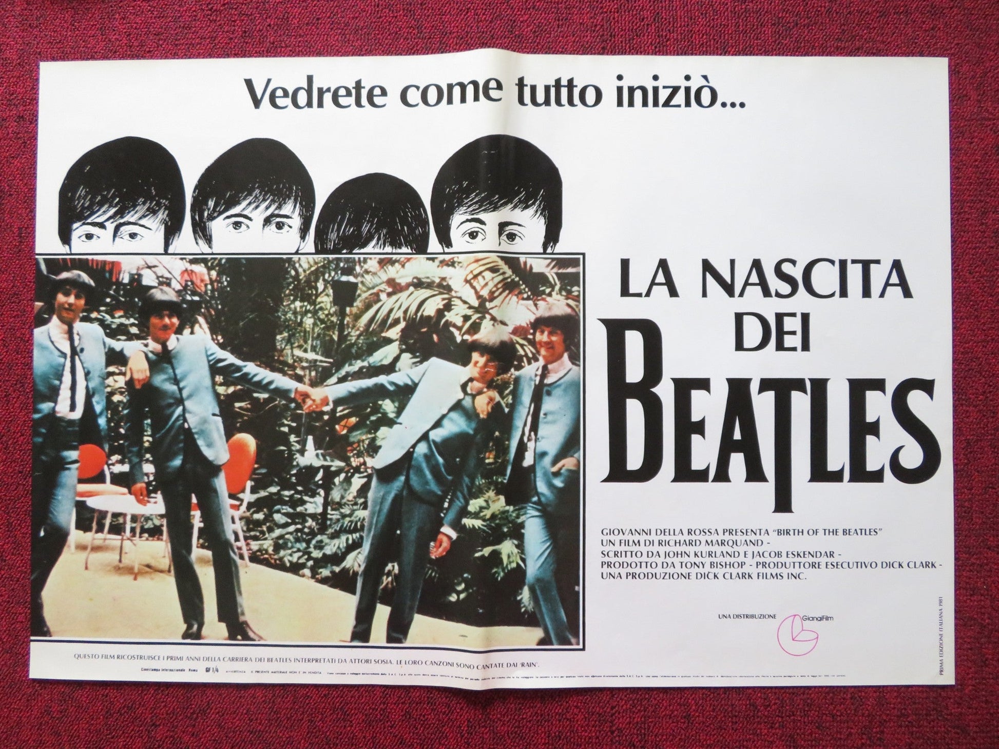 BIRTH OF THE BEATLES - A ITALIAN FOTOBUSTA POSTER STEPHEN MACKENNA ALTMAN 1981 Rendezvous Cinema Movie posters