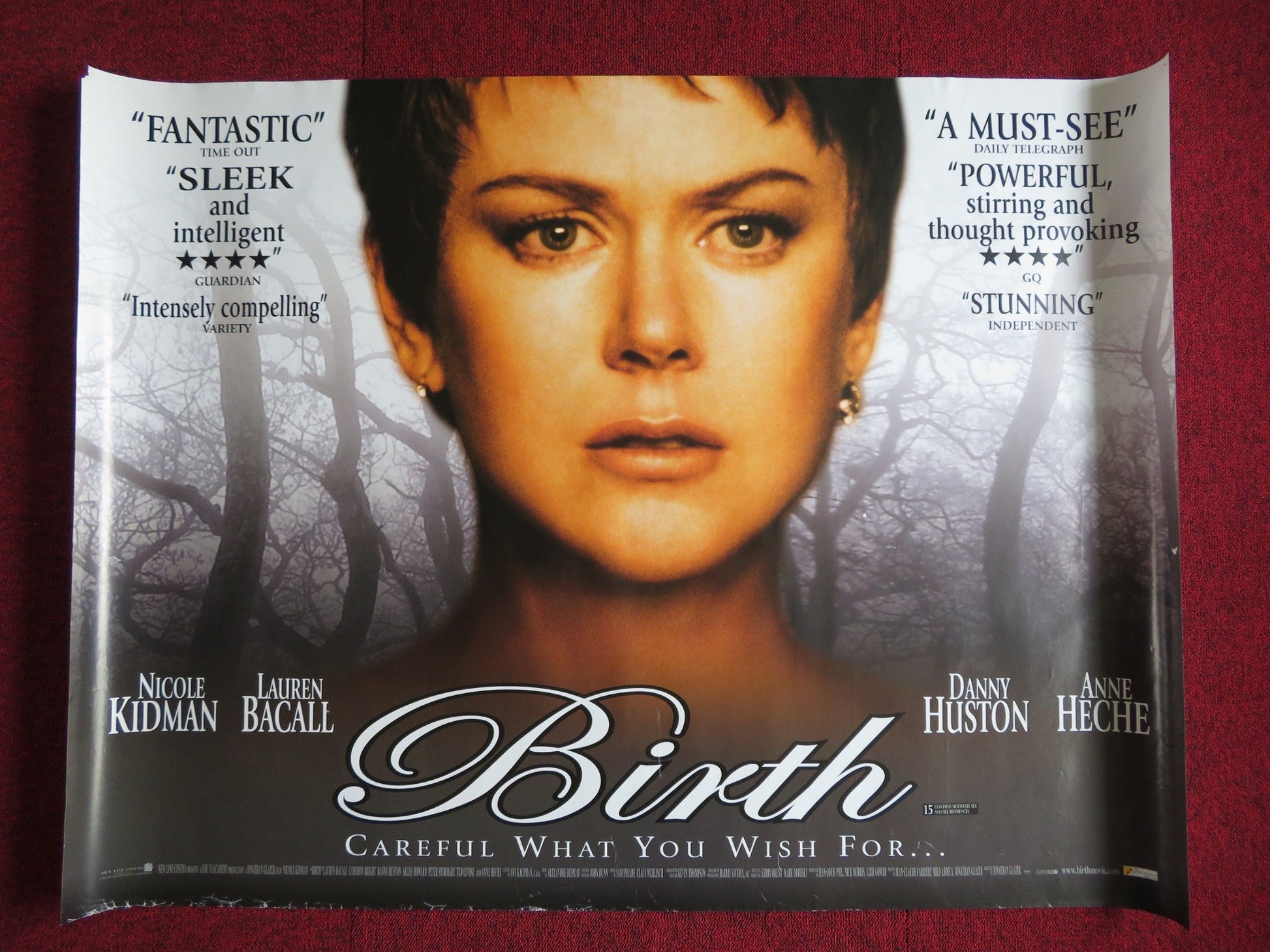 BIRTH UK QUAD (30"x 40") ROLLED POSTER NICOLE KIDMAN CAMERON BRIGHT 2004 Rendezvous Cinema Movie posters