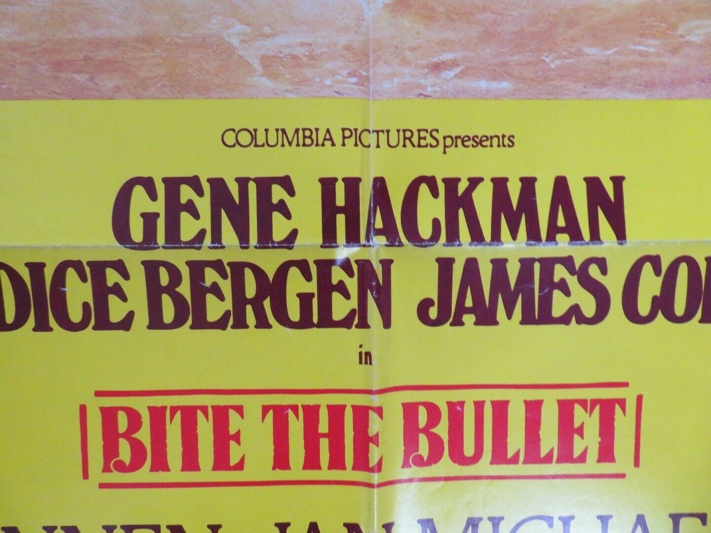 BITE THE BULLET FOLDED US ONE SHEET POSTER CANDICE BERGEN JAMES COBURN 1975 Movie posters