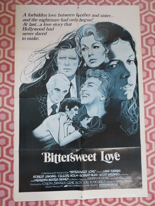 BITTERSWEET LOVE FOLDED US ONE SHEET POSTER LANA TURNER ROBERT LANSING 1976 Movie posters