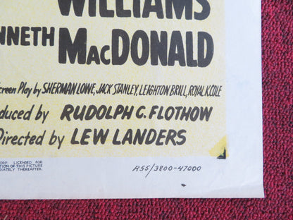 BLACK ARROW FOLDED US ONE SHEET POSTER CHAPTER 6 ROBERT SCOTT ADELE JERGENS 1955 Rendezvous Cinema Movie posters