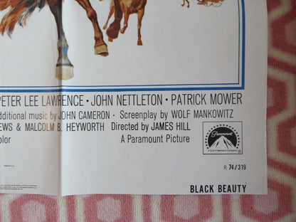 BLACK BEAUTY US ONE SHEET POSTER MARK LESTER WALTER SLEZAK 1971 Movie posters