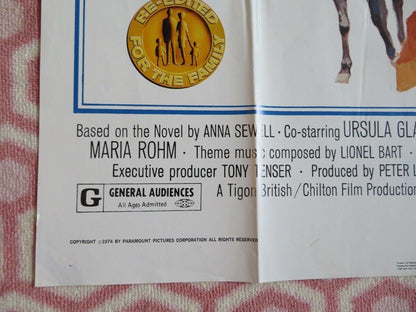 BLACK BEAUTY US ONE SHEET POSTER MARK LESTER WALTER SLEZAK 1971 Movie posters