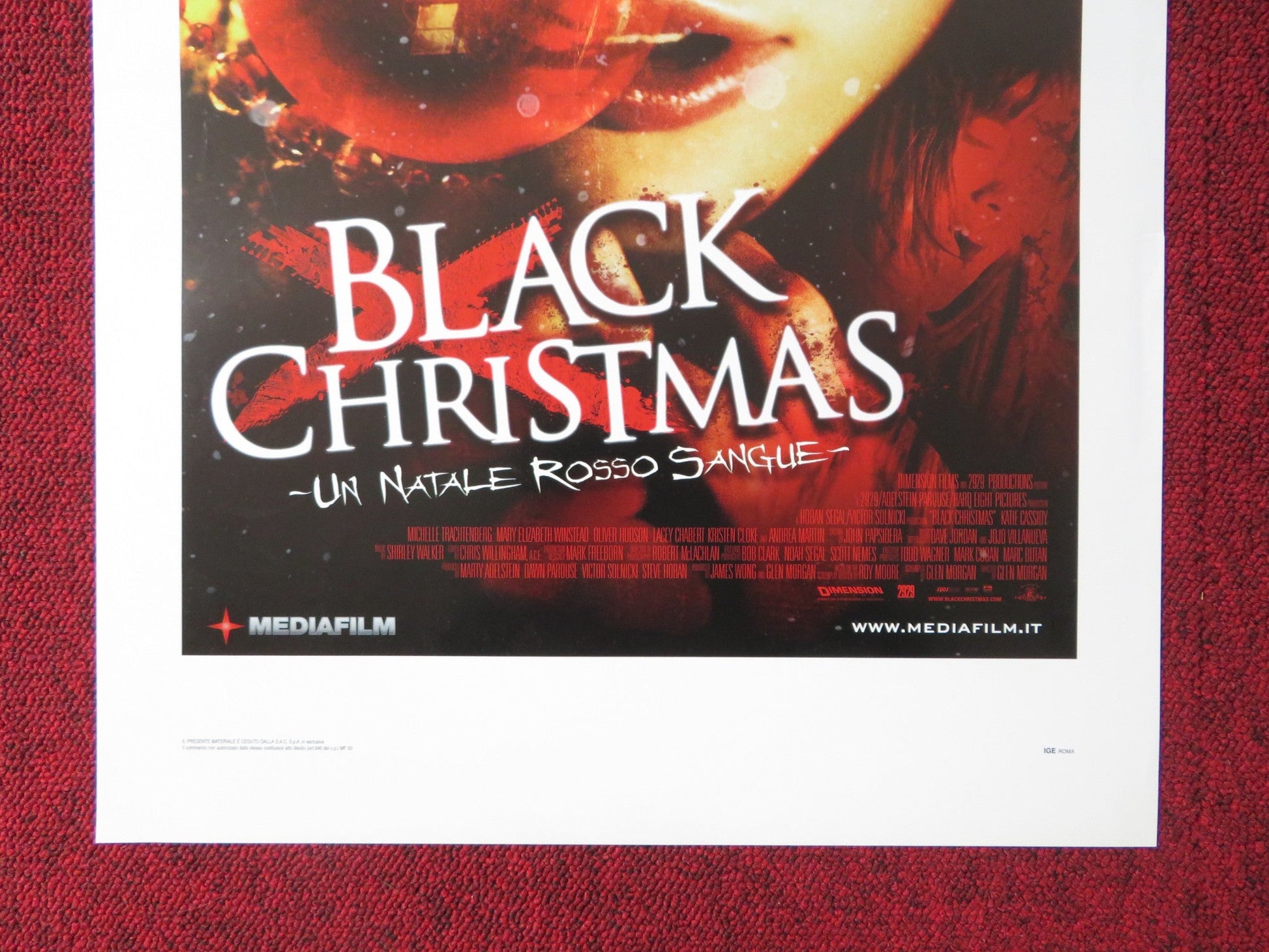 BLACK CHRISTMAS ITALIAN LOCANDINA POSTER KATIE CASSIDY M. TRACHTENBERG 2006 Rendezvous Cinema Movie posters