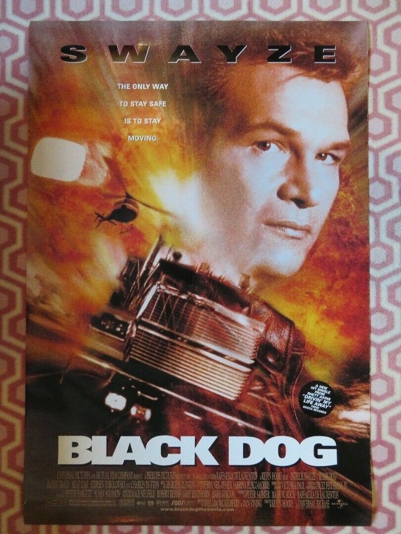 BLACK DOG US ONE SHEET ROLLED POSTER PATRICK SWAYZE 1998 Movie posters