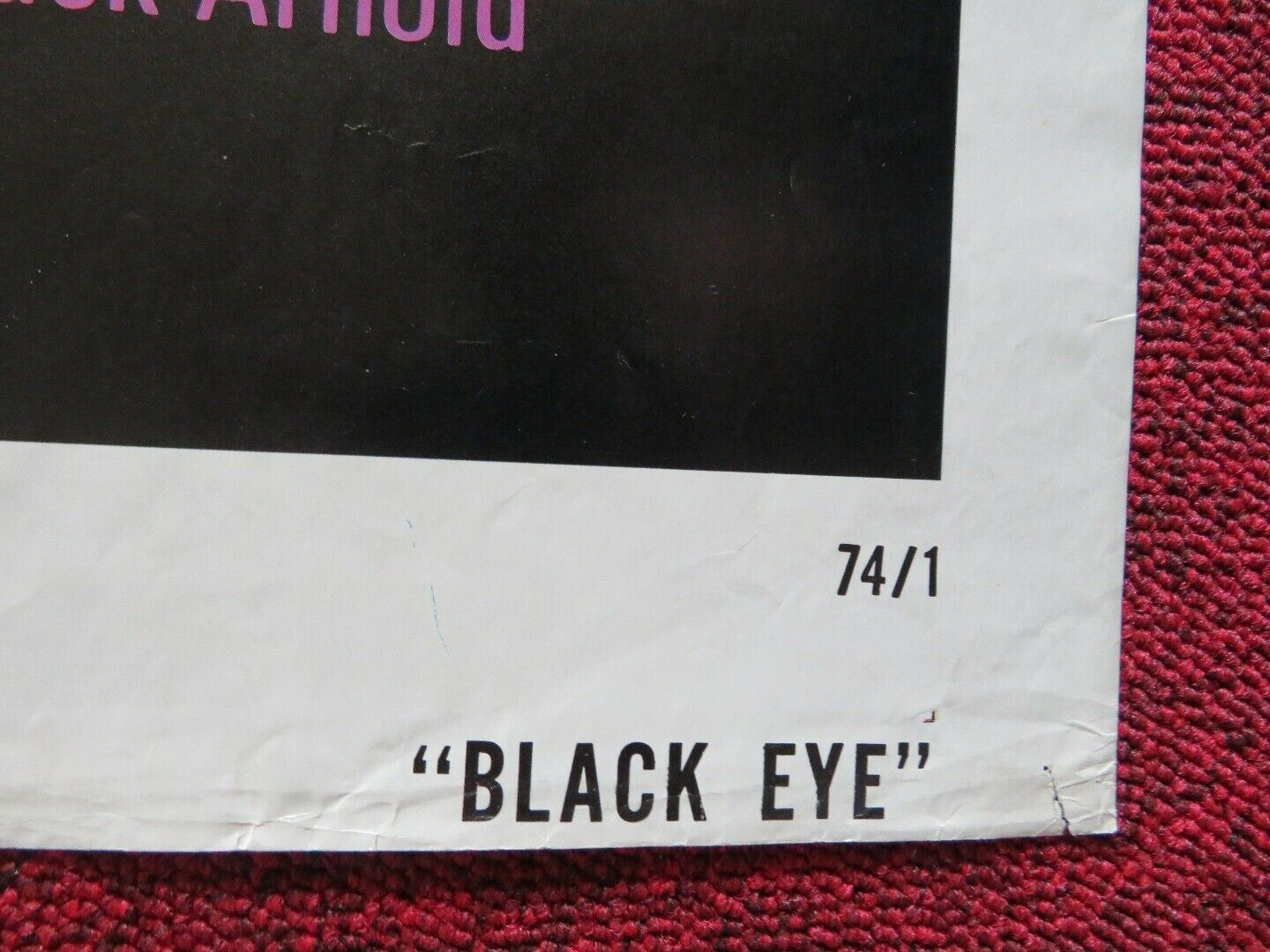 BLACK EYE FOLDED US ONE SHEET POSTER FRED WILLIAMSON MAREE CHEATHAM 1974 Movie posters