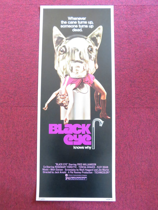 BLACK EYE US INSERT (14"x 36") POSTER FRED WILLIAMSON ROSEMARY FORSYTH 1974 Rendezvous Cinema Movie posters