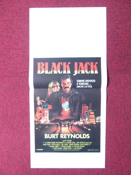 BLACK JACK / HEAT ITALIAN LOCANDINA POSTER CANNON BURT REYNOLDS KAREN YOUNG 1986 Rendezvous Cinema Movie posters