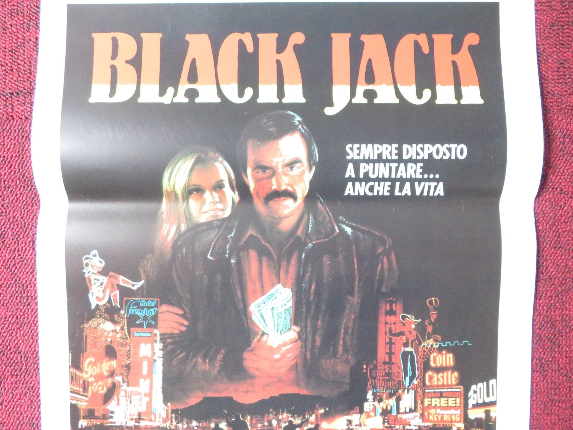 BLACK JACK / HEAT ITALIAN LOCANDINA POSTER CANNON BURT REYNOLDS KAREN YOUNG 1986 Rendezvous Cinema Movie posters