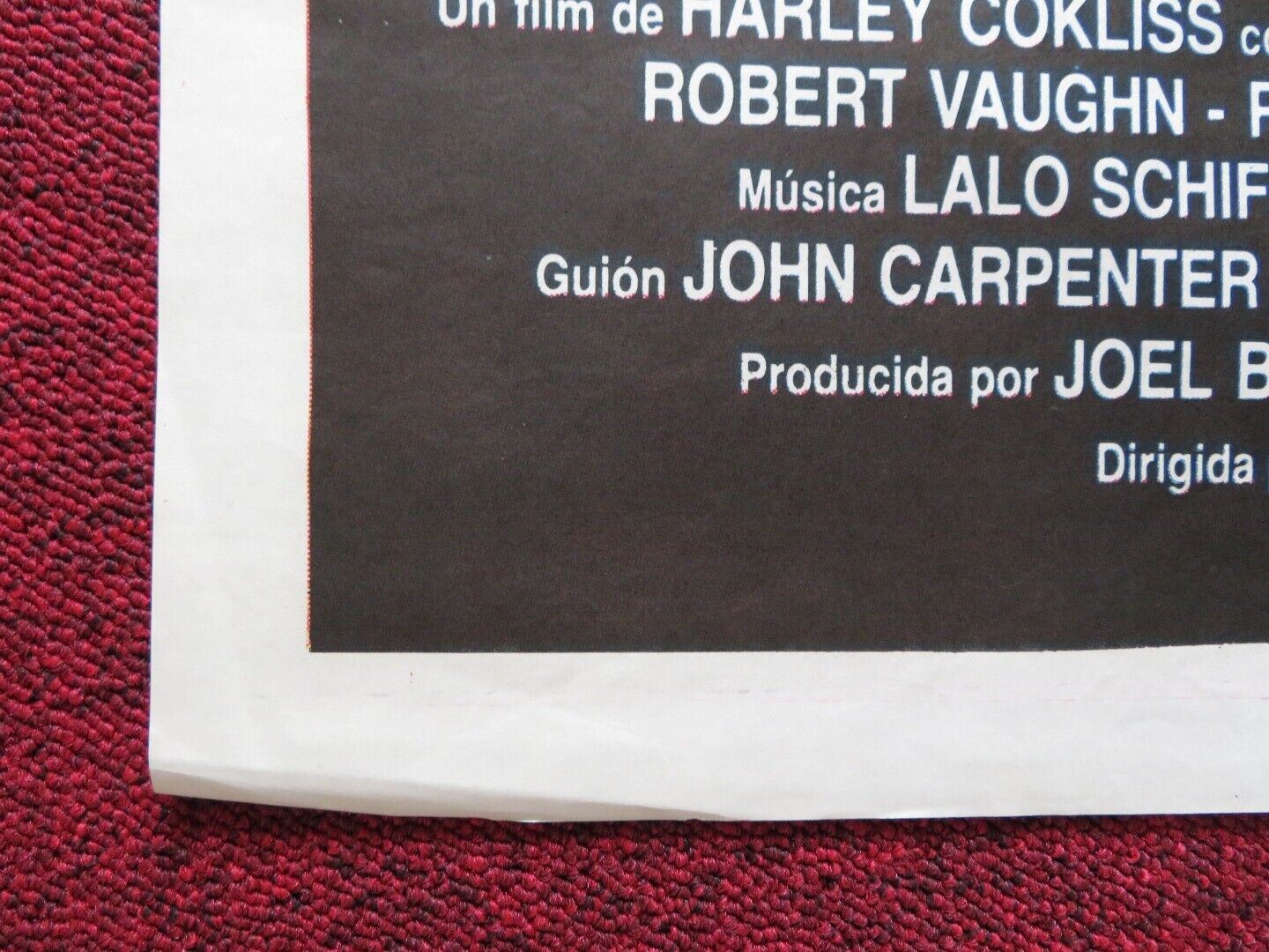 BLACK MOON RISING FOLDED ARGENTINA POSTER JOHN CARPENTER LINDA HAMILTON 1986 - Rendezvous Cinema