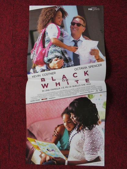 BLACK OR WHITE ITALIAN LOCANDINA (26.5"x12.5") POSTER KEVIN COSTNER 2014 Movie posters
