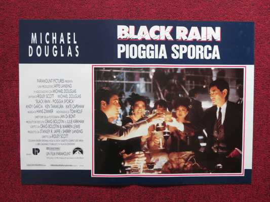 BLACK RAIN - A ITALIAN FOTOBUSTA POSTER MICHAEL DOUGLAS ANDY GARCIA 1989 Rendezvous Cinema Movie posters