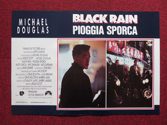 BLACK RAIN - C ITALIAN FOTOBUSTA POSTER MICHAEL DOUGLAS ANDY GARCIA 1989 Rendezvous Cinema Movie posters