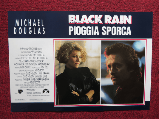 BLACK RAIN - D ITALIAN FOTOBUSTA POSTER MICHAEL DOUGLAS ANDY GARCIA 1989 Rendezvous Cinema Movie posters