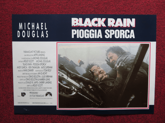 BLACK RAIN - E ITALIAN FOTOBUSTA POSTER MICHAEL DOUGLAS ANDY GARCIA 1989 Rendezvous Cinema Movie posters